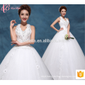 2017 Lace Applique Rhinestone Beaded Plus Size Cheap Princess Wedding Dress Gown